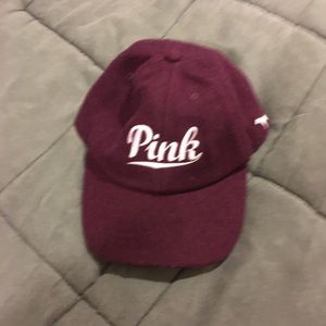 Burgundy PINK Wool Hat